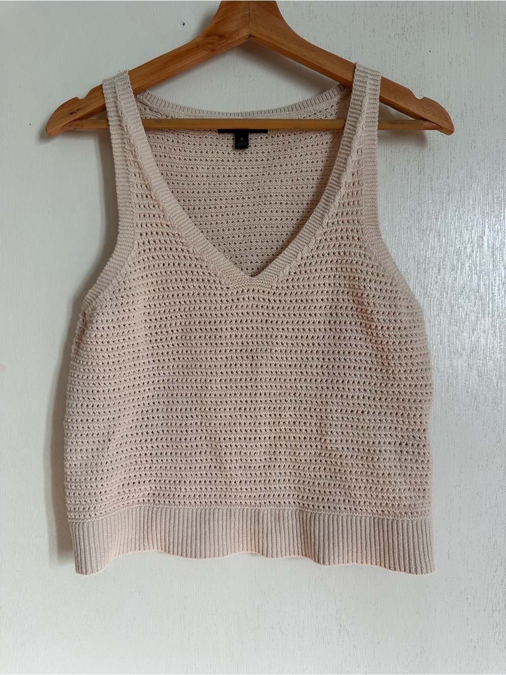 Banana Republic Crochet V-Neck Tank - Light Cream